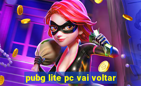pubg lite pc vai voltar