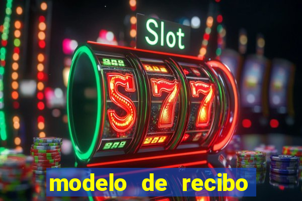 modelo de recibo de pagamento word