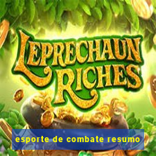 esporte de combate resumo
