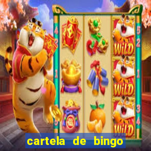 cartela de bingo pra imprimir
