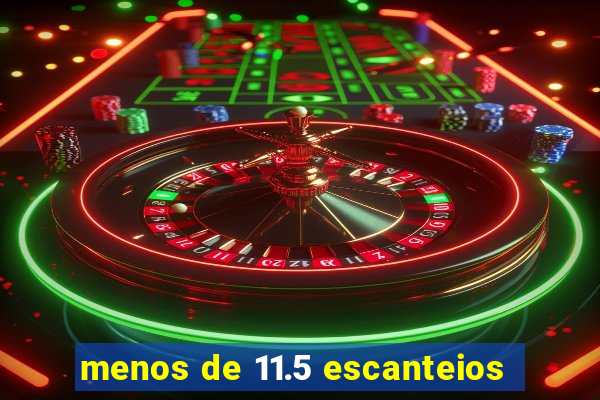 menos de 11.5 escanteios