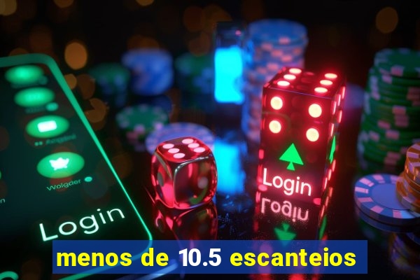 menos de 10.5 escanteios
