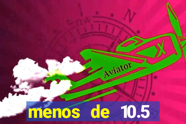 menos de 10.5 escanteios o que significa