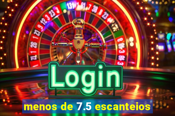 menos de 7.5 escanteios