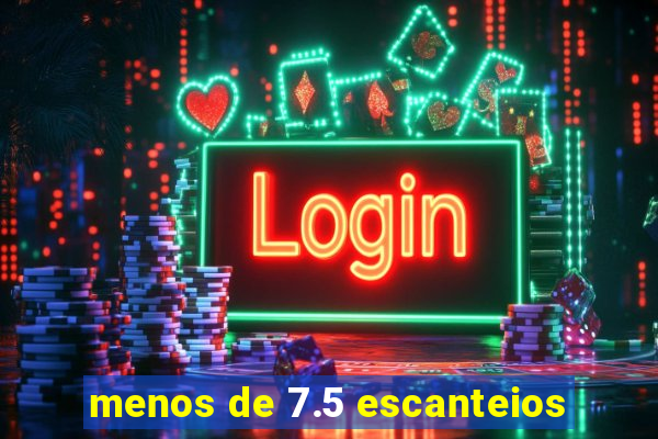 menos de 7.5 escanteios