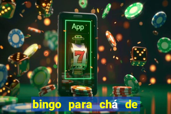 bingo para chá de bebê para imprimir grátis