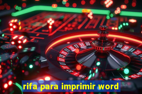 rifa para imprimir word