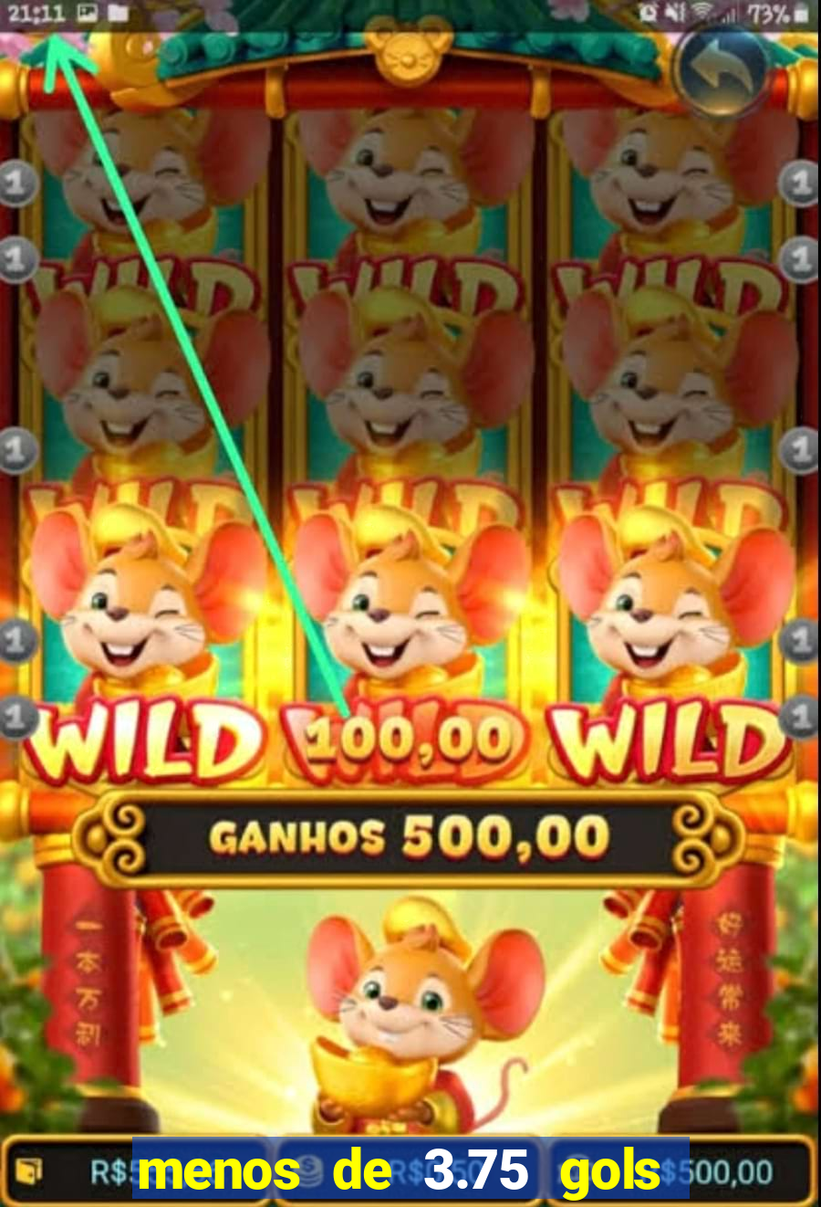 menos de 3.75 gols o que significa