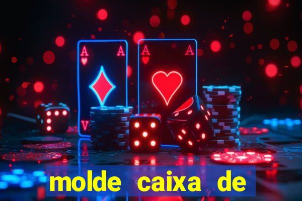 molde caixa de baralho png
