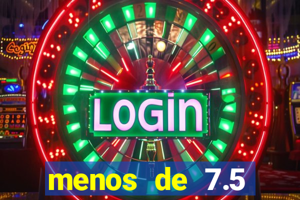 menos de 7.5 escanteios o que significa