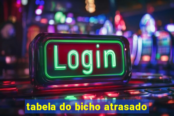tabela do bicho atrasado