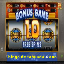 bingo de tabuada 4 ano