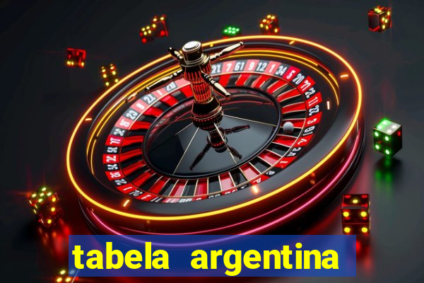 tabela argentina torneo betano