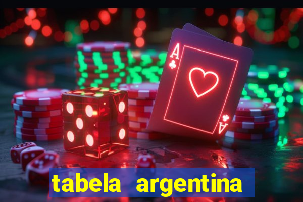 tabela argentina torneo betano