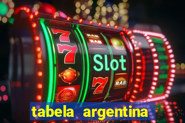 tabela argentina torneo betano