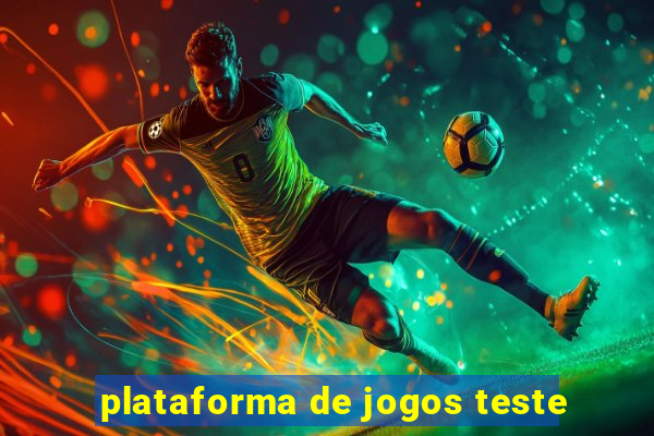 plataforma de jogos teste