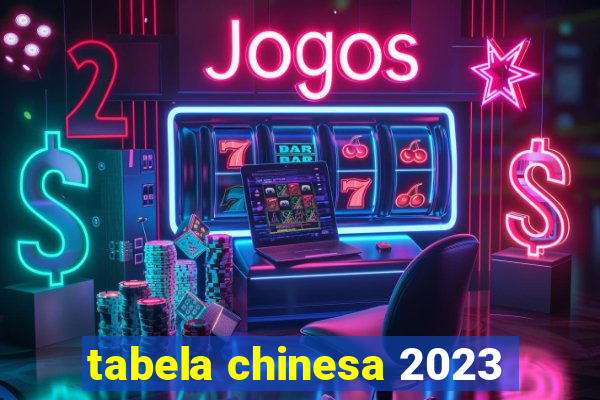 tabela chinesa 2023