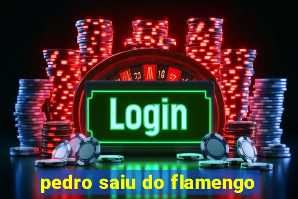 pedro saiu do flamengo