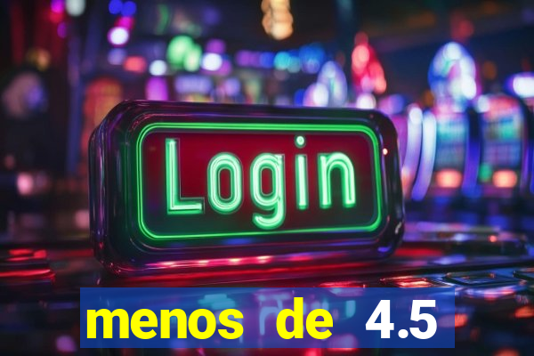 menos de 4.5 escanteios o que significa