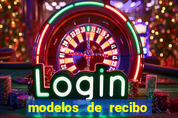modelos de recibo de pagamento word