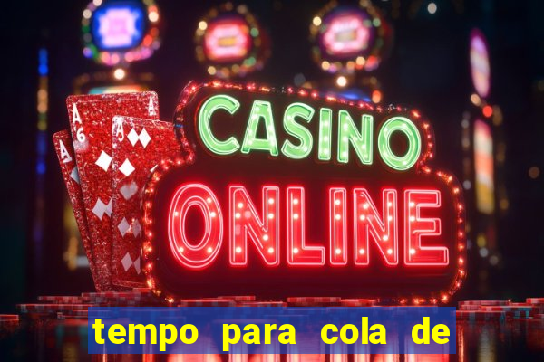 tempo para cola de cano secar
