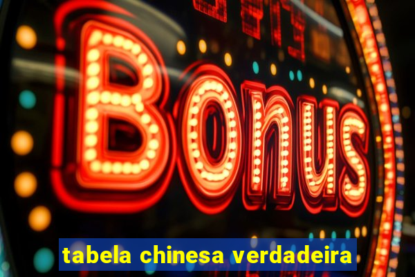 tabela chinesa verdadeira