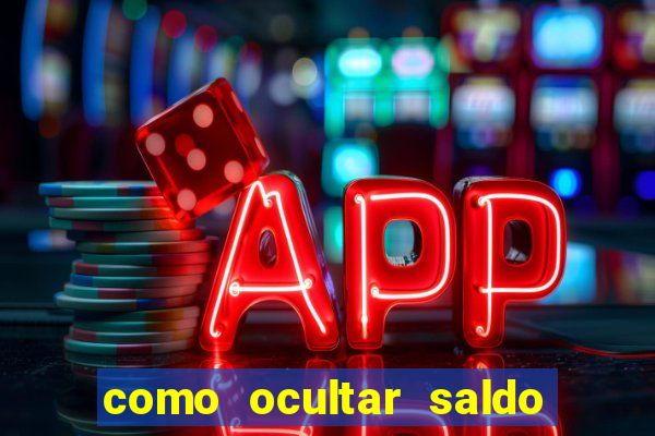 como ocultar saldo na betfair