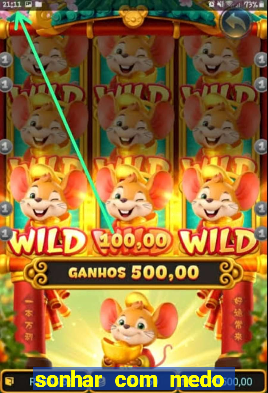 sonhar com medo jogo do bicho