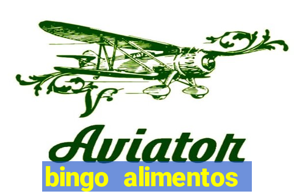 bingo alimentos para imprimir