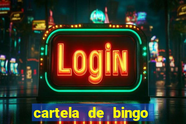 cartela de bingo cha de panela