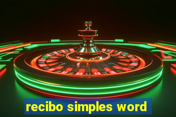 recibo simples word