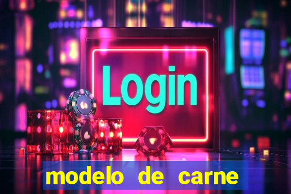 modelo de carne para pagamento