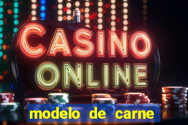 modelo de carne para pagamento