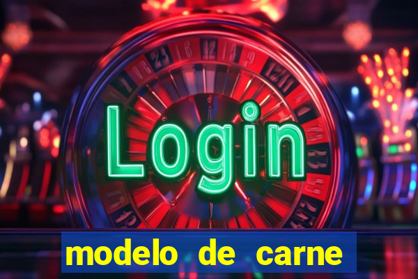 modelo de carne para pagamento