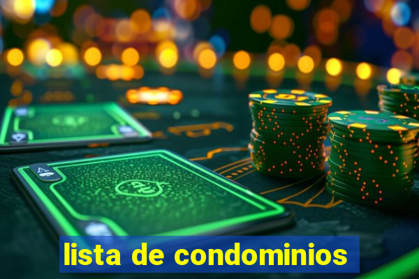 lista de condominios
