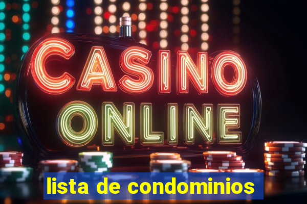 lista de condominios