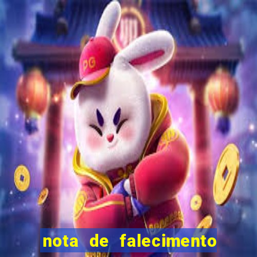 nota de falecimento em campos altos hoje