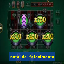 nota de falecimento em campos altos hoje