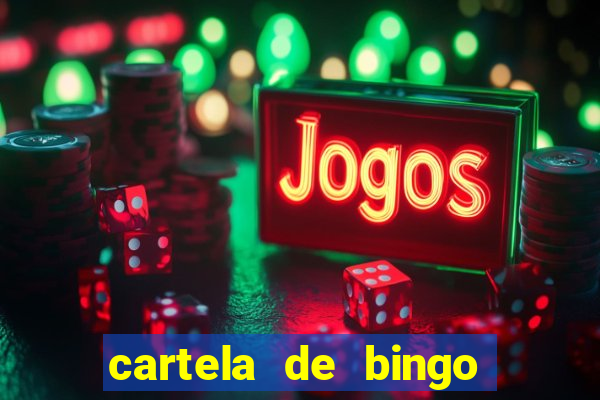 cartela de bingo cha de bebe