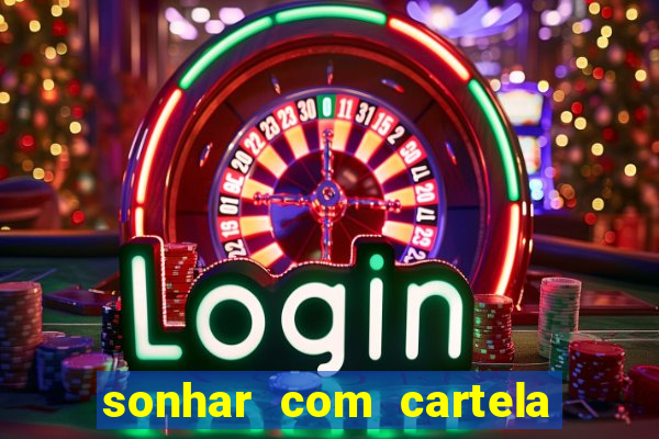 sonhar com cartela de bingo