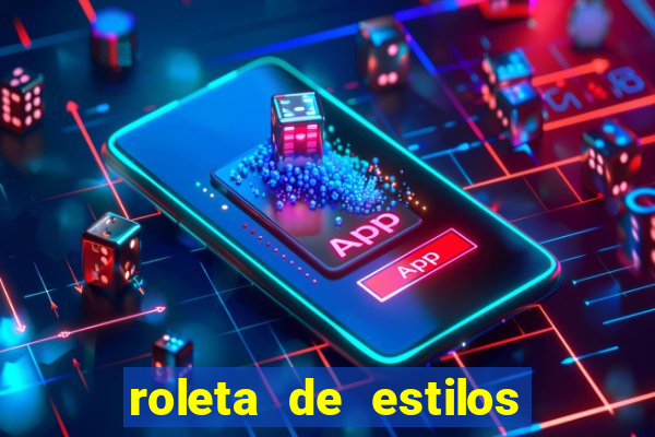 roleta de estilos de roupas