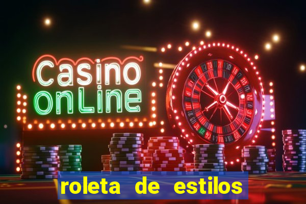 roleta de estilos de roupas