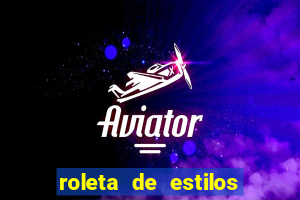 roleta de estilos de roupas