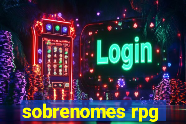 sobrenomes rpg