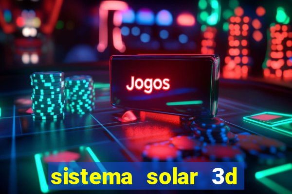 sistema solar 3d em movimento
