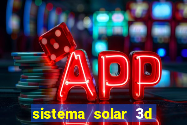 sistema solar 3d em movimento