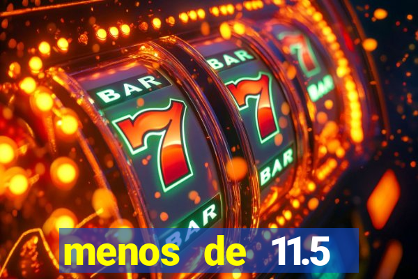 menos de 11.5 escanteios o que significa