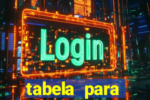 tabela para misturar cores